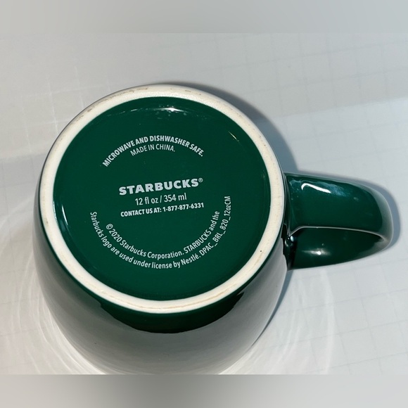 Starbucks 2020- Mermaid logo - Green Ceramic Coffee Tea Mug Cup 12oz  Seattle - Picture 4 of 4